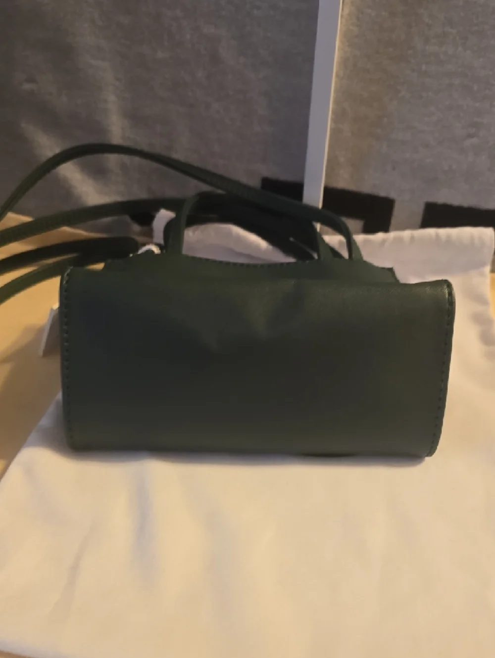 TELFA Green Women's Leather Crossbody Bag - Embossed Logo - Picture 6 of 6